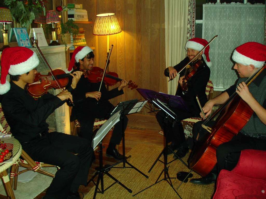 Wells Quartet performing informally